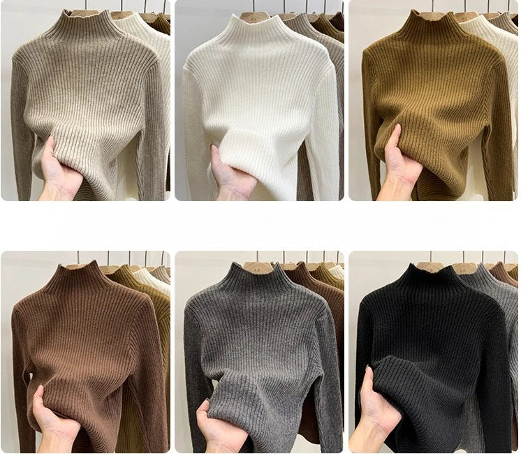 Pull col montant femme