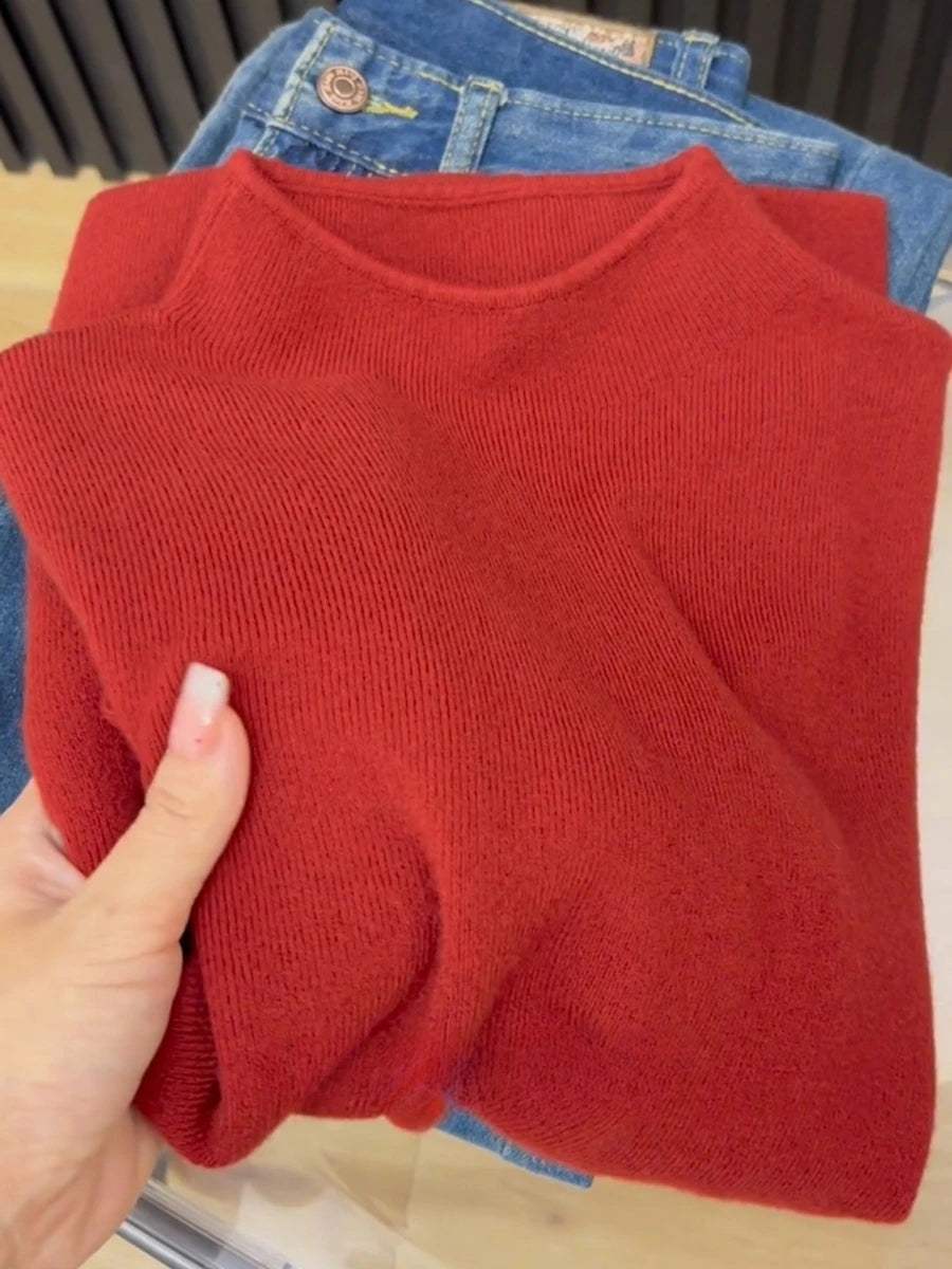 Pull col rond femme