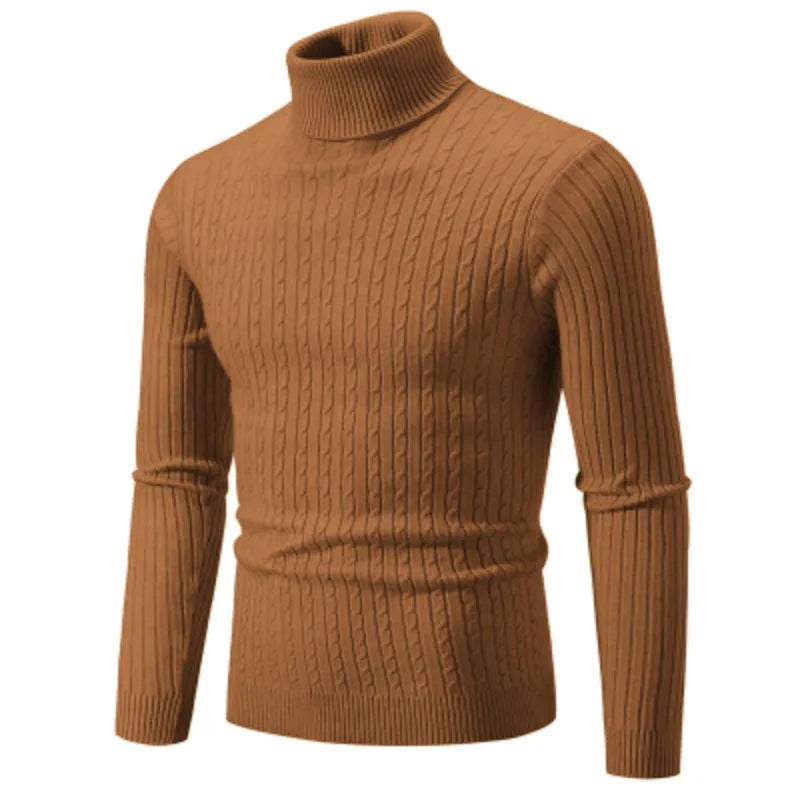 Pull col roulé homme