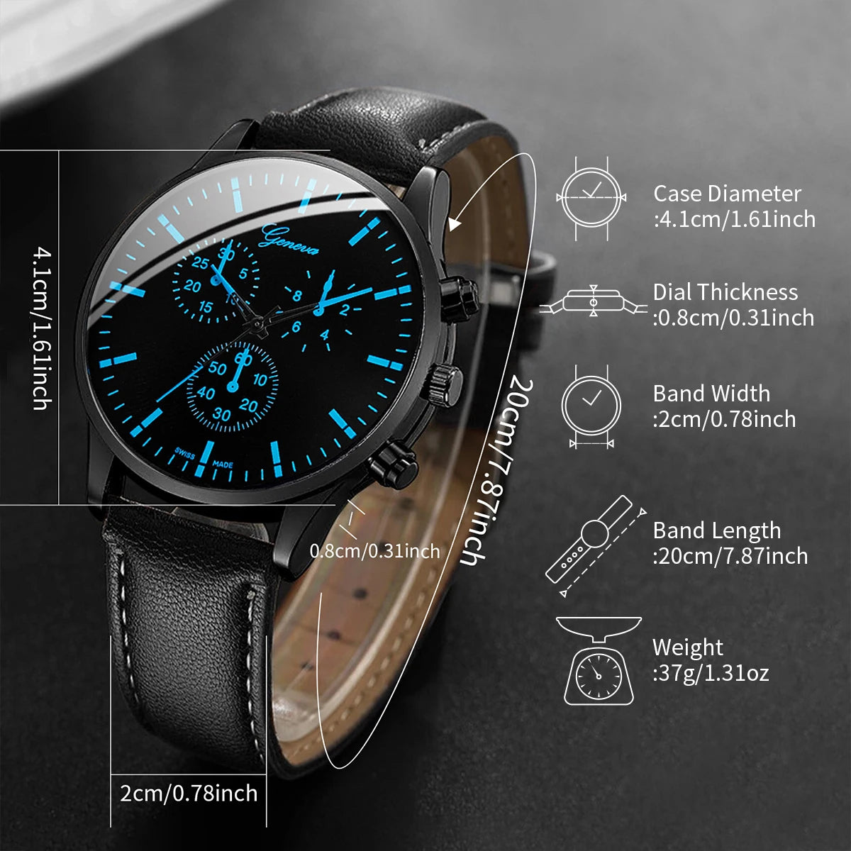 Montre homme 3 pièces