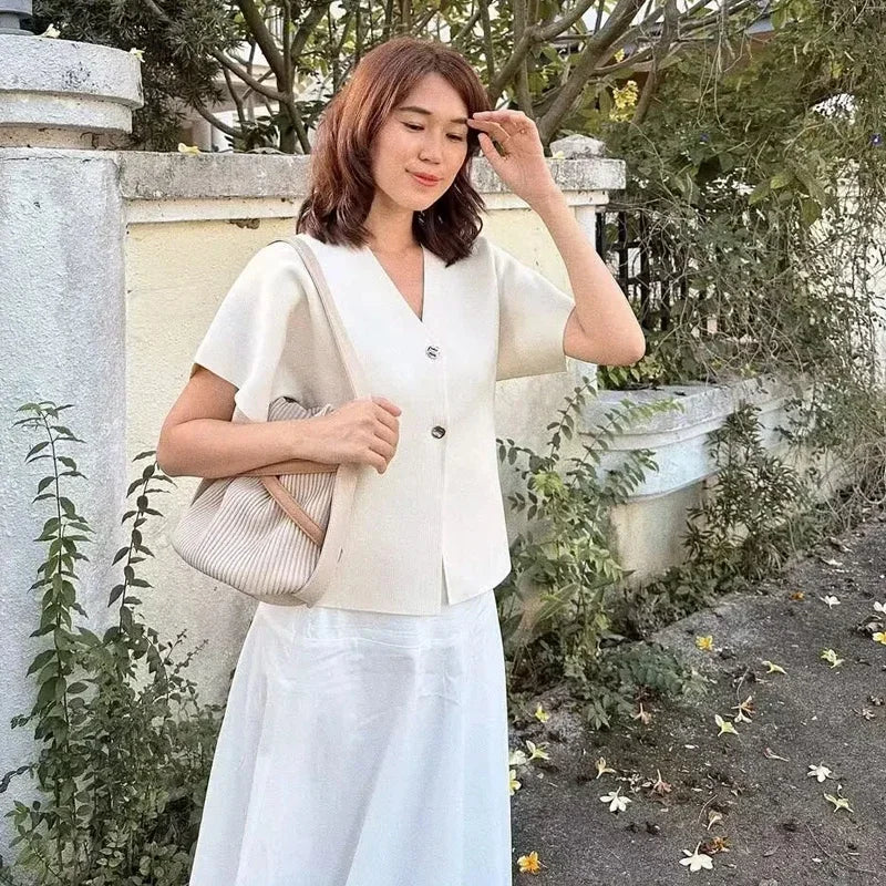 Cardigan à manche courte femme