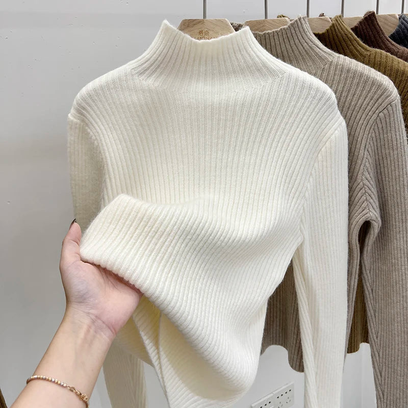 Pull col montant femme