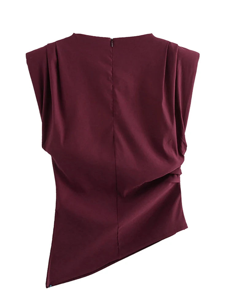 T-shirt asymétrique, élégant femme