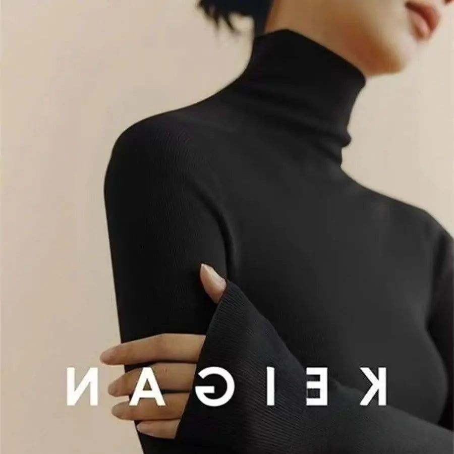 Pull col roulé femme