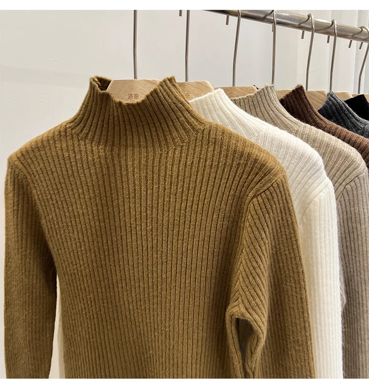 Pull col montant femme