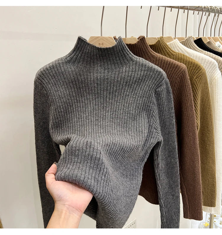 Pull col montant femme