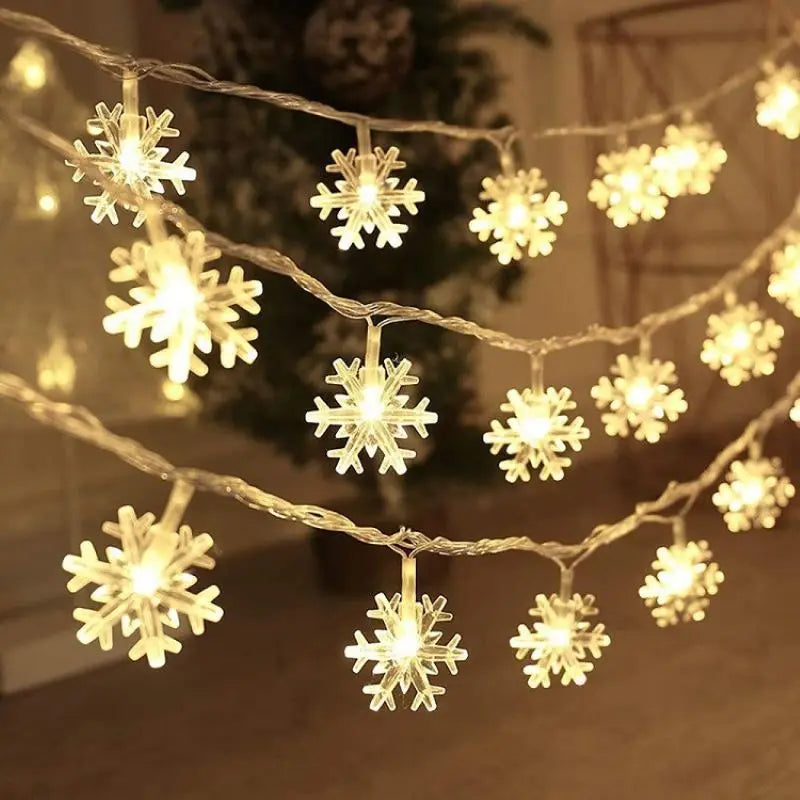 Guirlande de Noël en flocon de neige