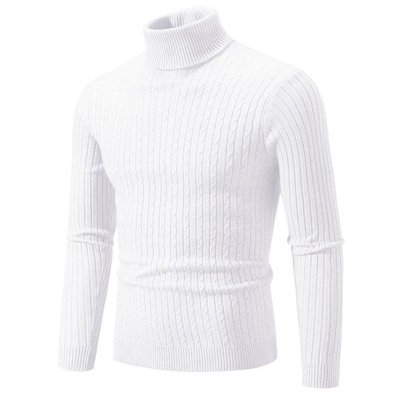 Pull col roulé homme