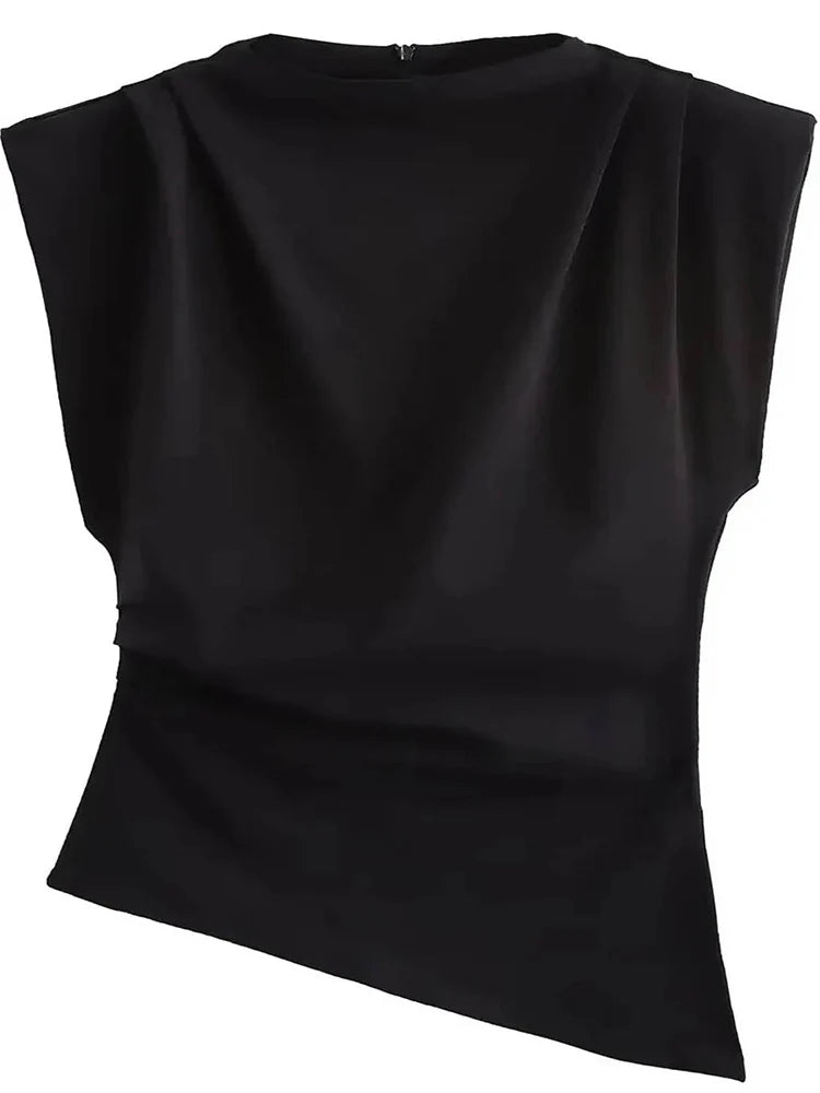 T-shirt asymétrique, élégant femme