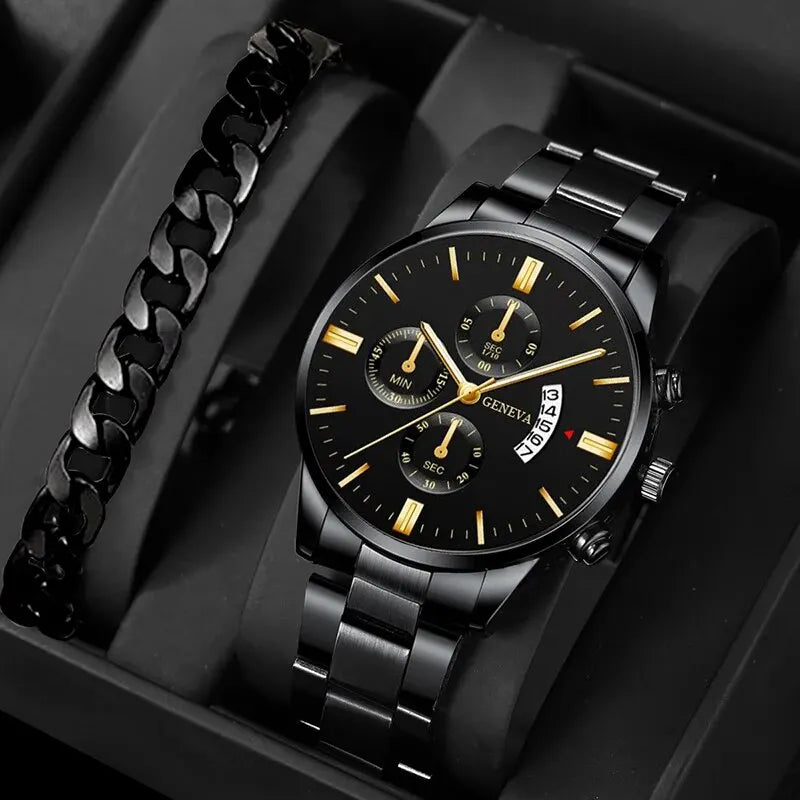 Montre + gourmette homme