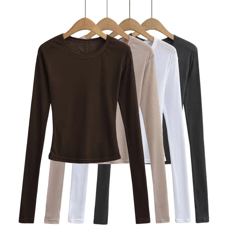 T-shirt manche longue transparent femme