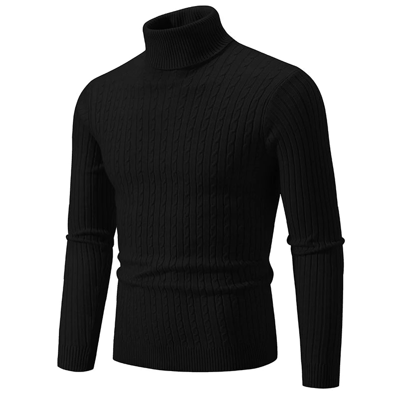 Pull col roulé homme