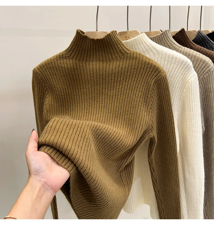 Pull col montant femme