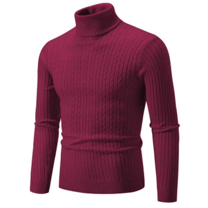 Pull col roulé homme