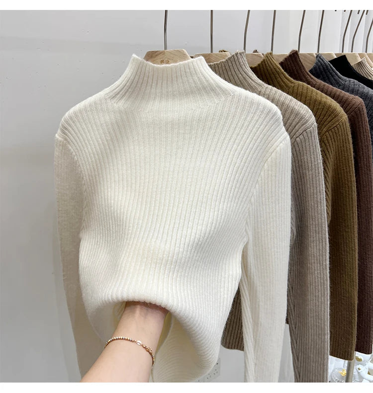 Pull col montant femme