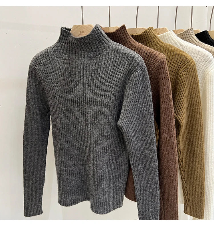 Pull col montant femme