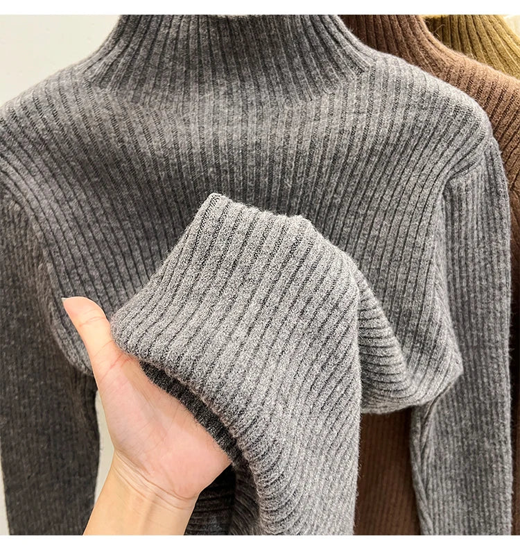Pull col montant femme