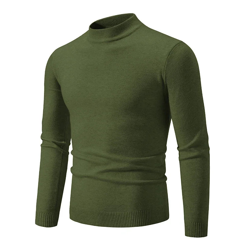 Pull col montant homme