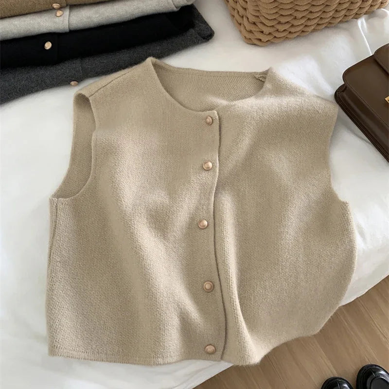 Cardigan sans manches femme