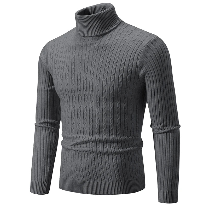 Pull col roulé homme
