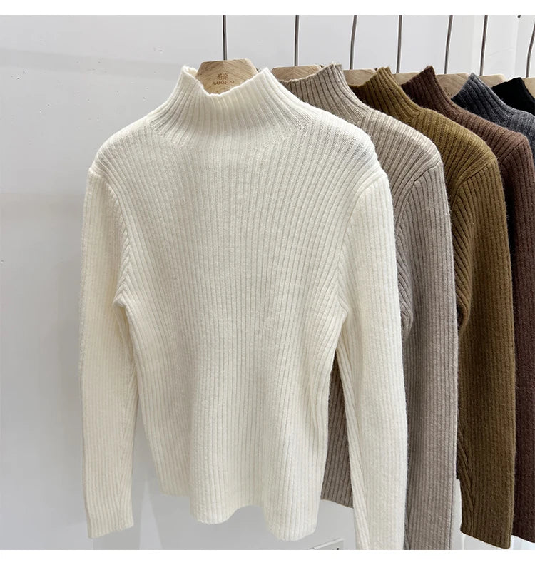 Pull col montant femme