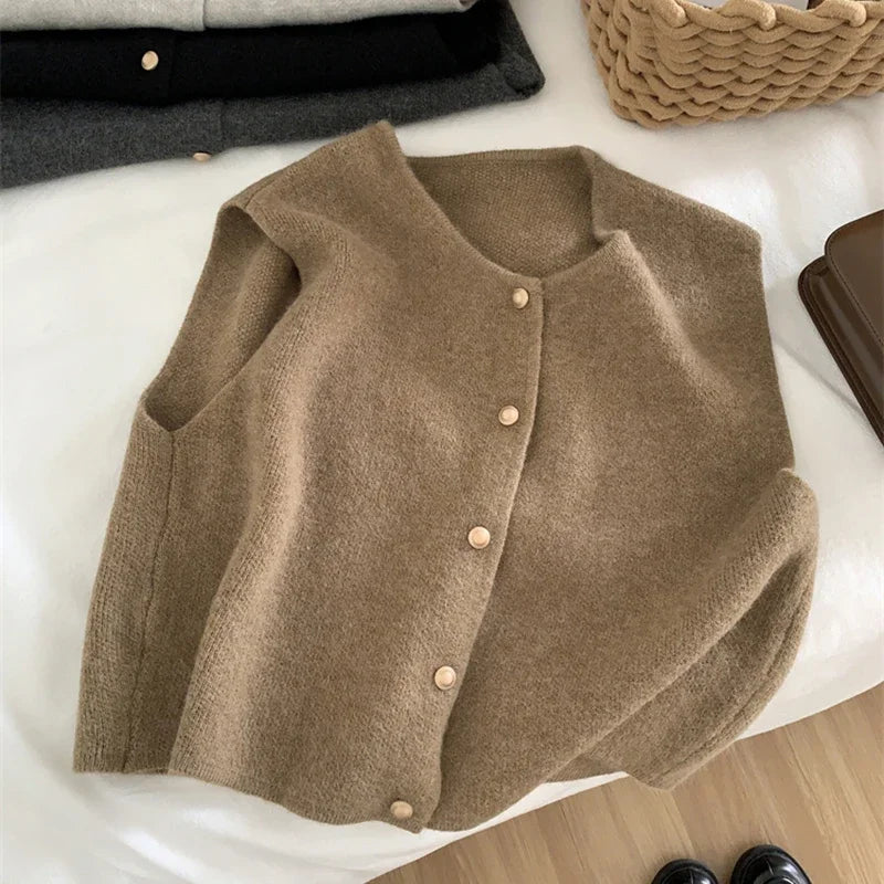 Cardigan sans manches femme