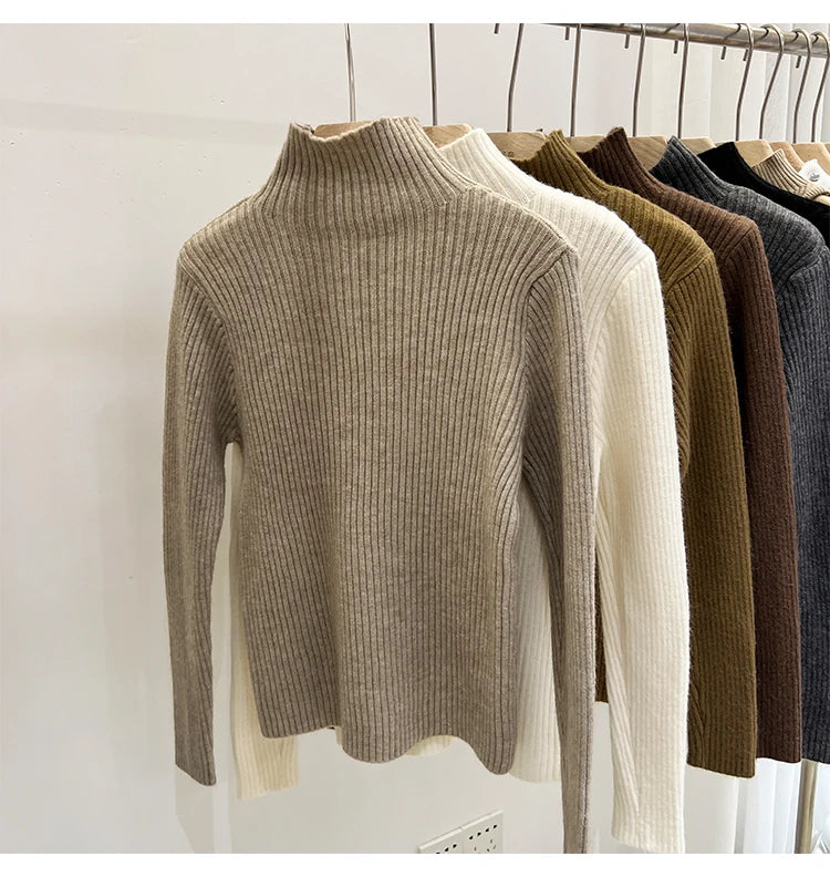 Pull col montant femme