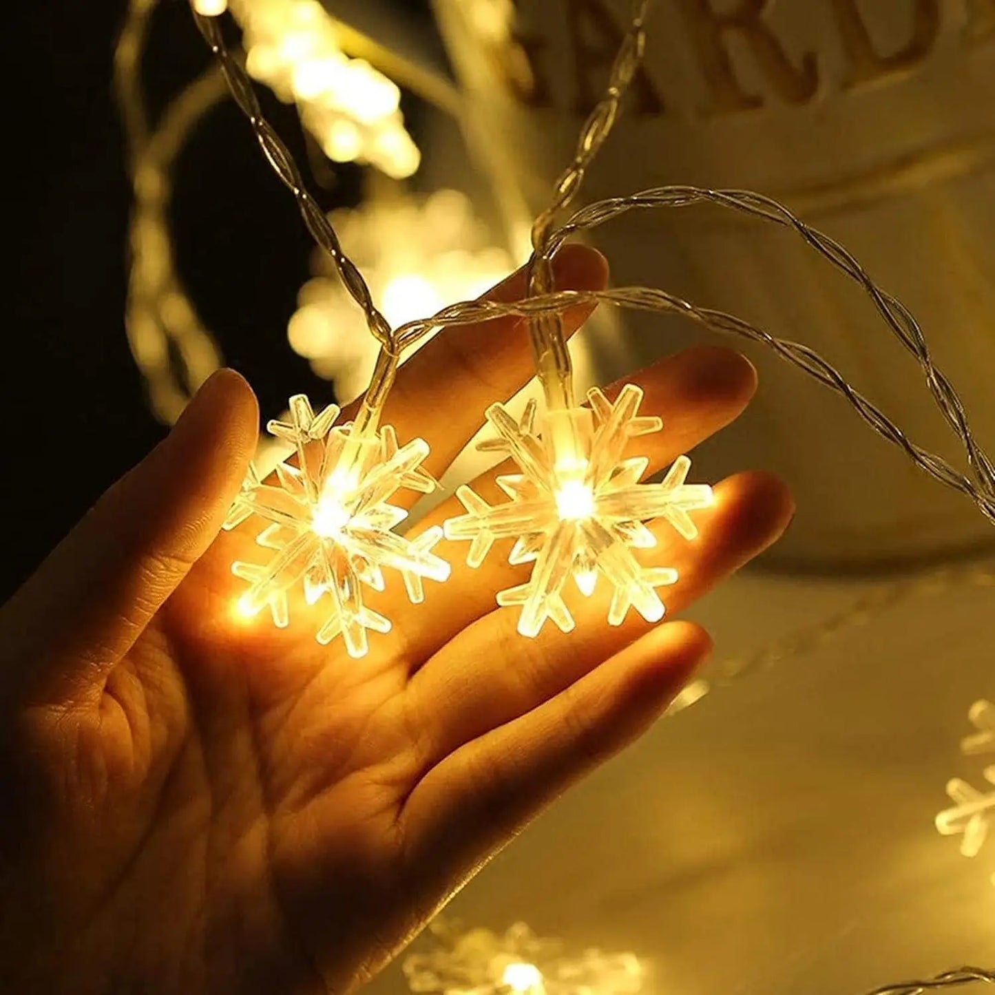 Guirlande de Noël en flocon de neige