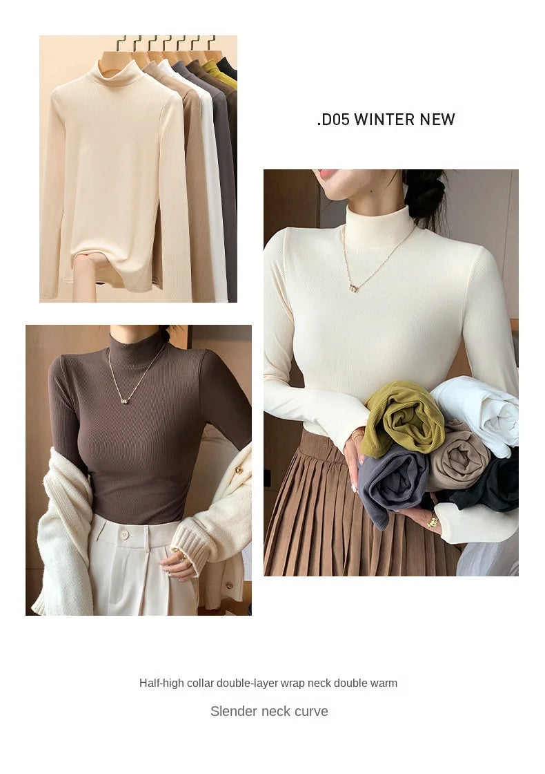 Pull col montant femme