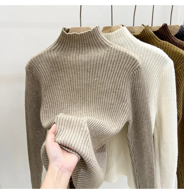 Pull col montant femme
