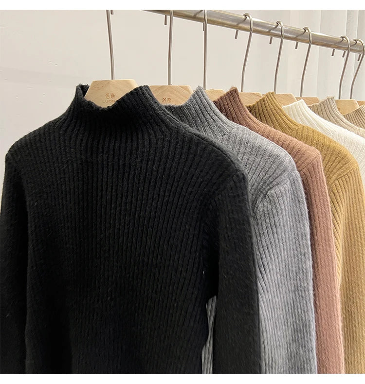 Pull col montant femme