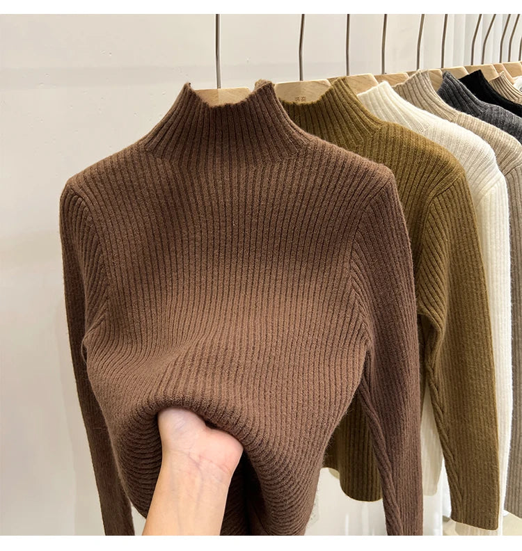 Pull col montant femme