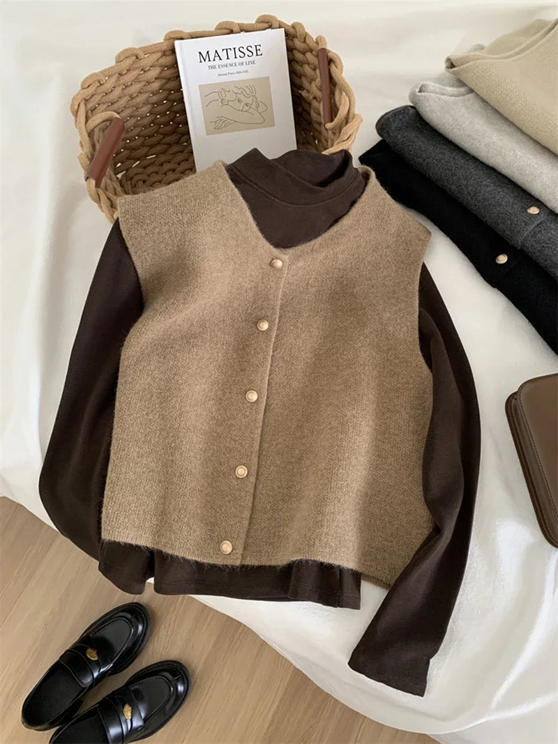 Cardigan sans manches femme