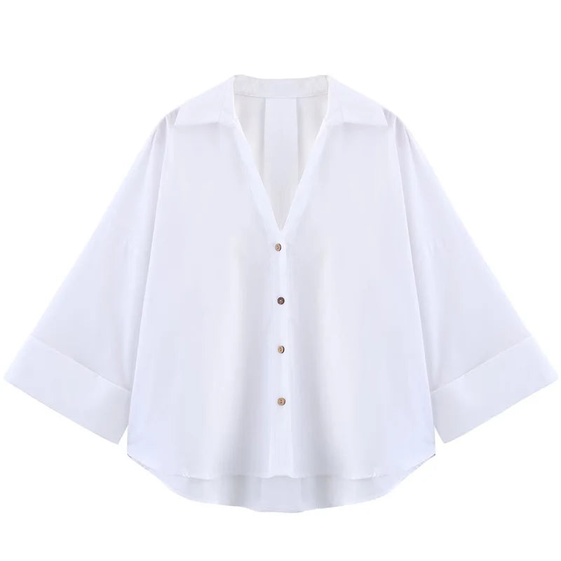 Chemise ample, courte femme