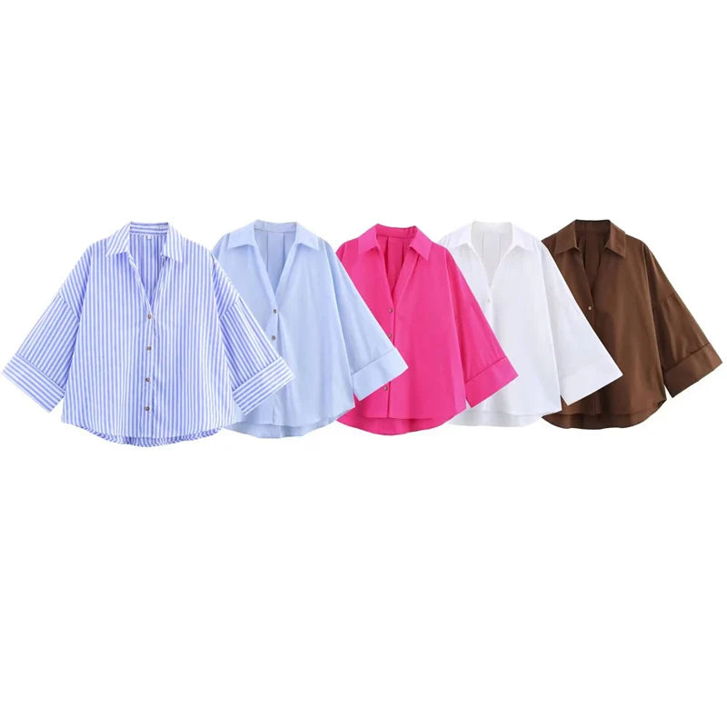 Chemise ample, courte femme