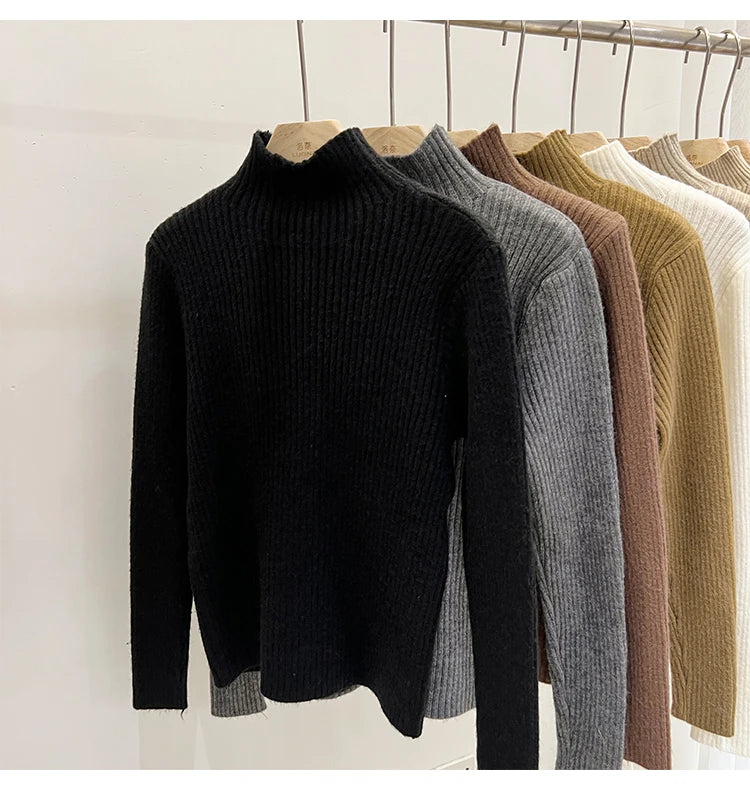 Pull col montant femme