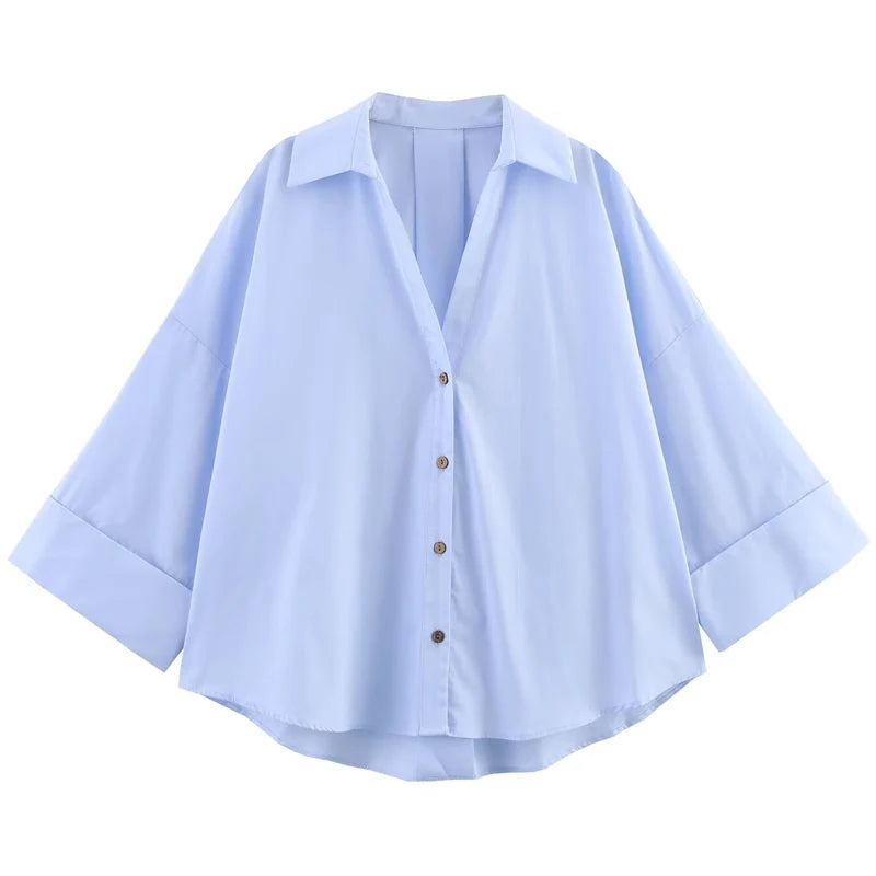 Chemise ample, courte femme