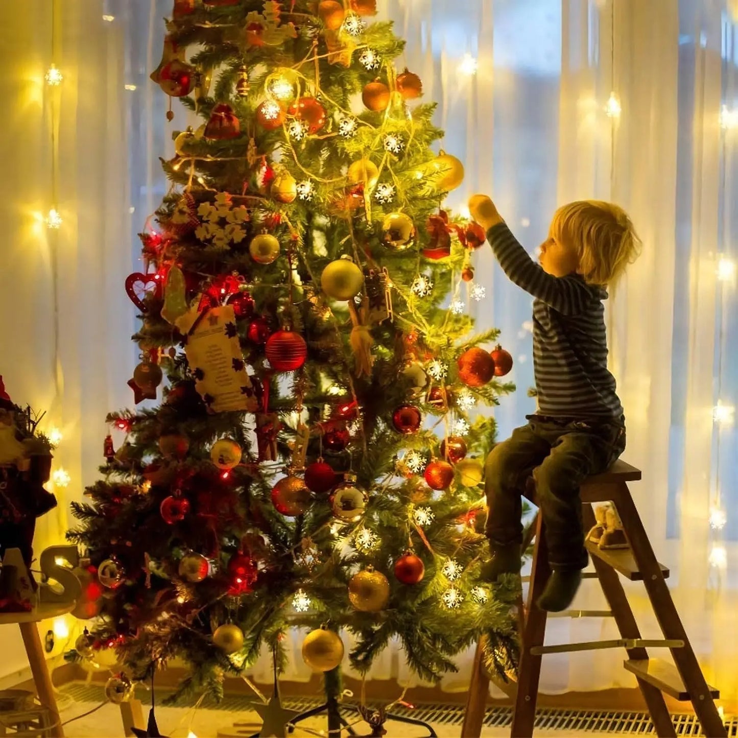 Guirlande de Noël en flocon de neige