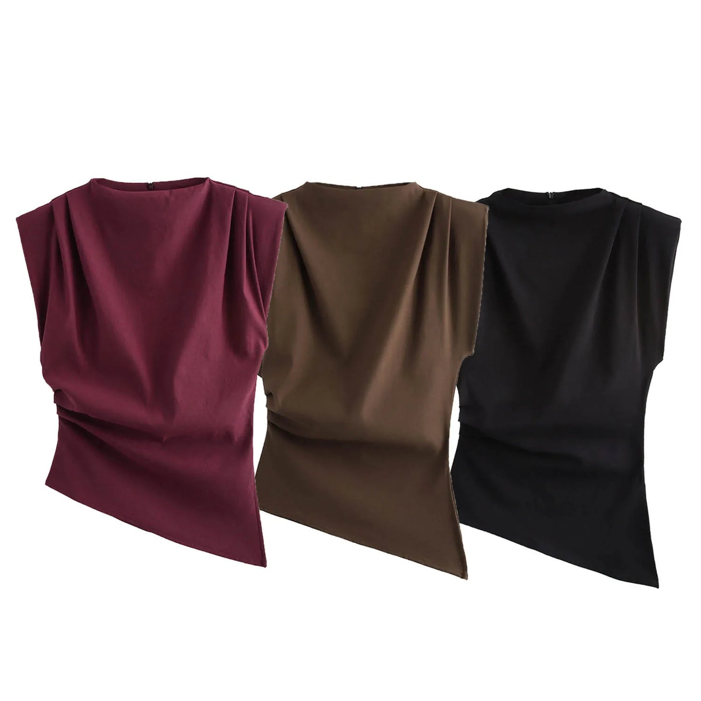 T-shirt asymétrique, élégant femme