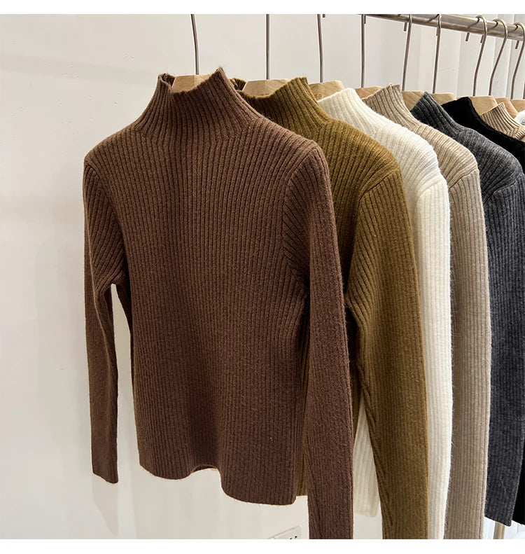 Pull col montant femme