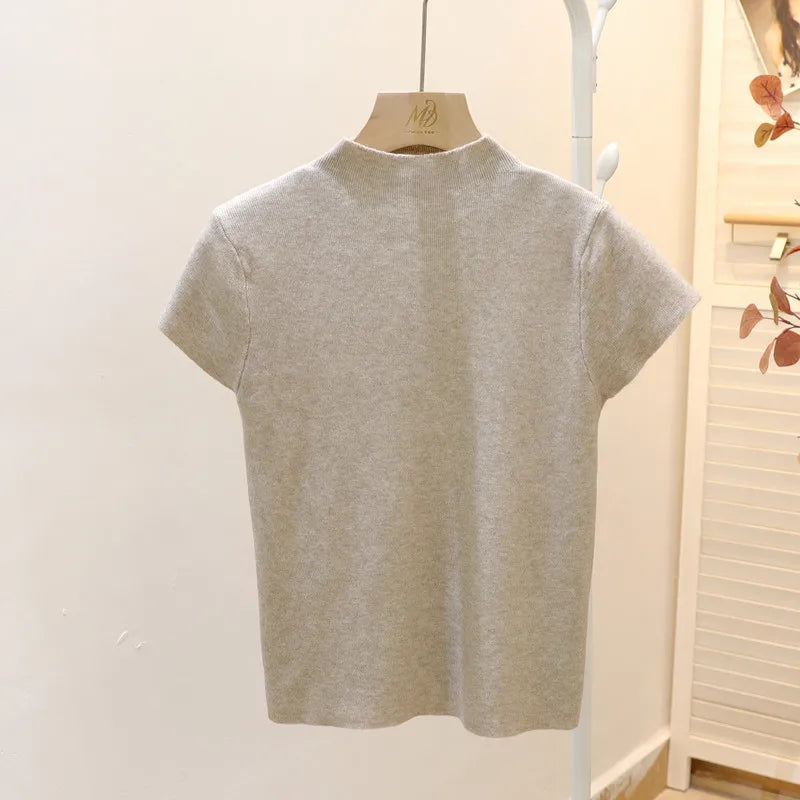 T-shirt femme col rond