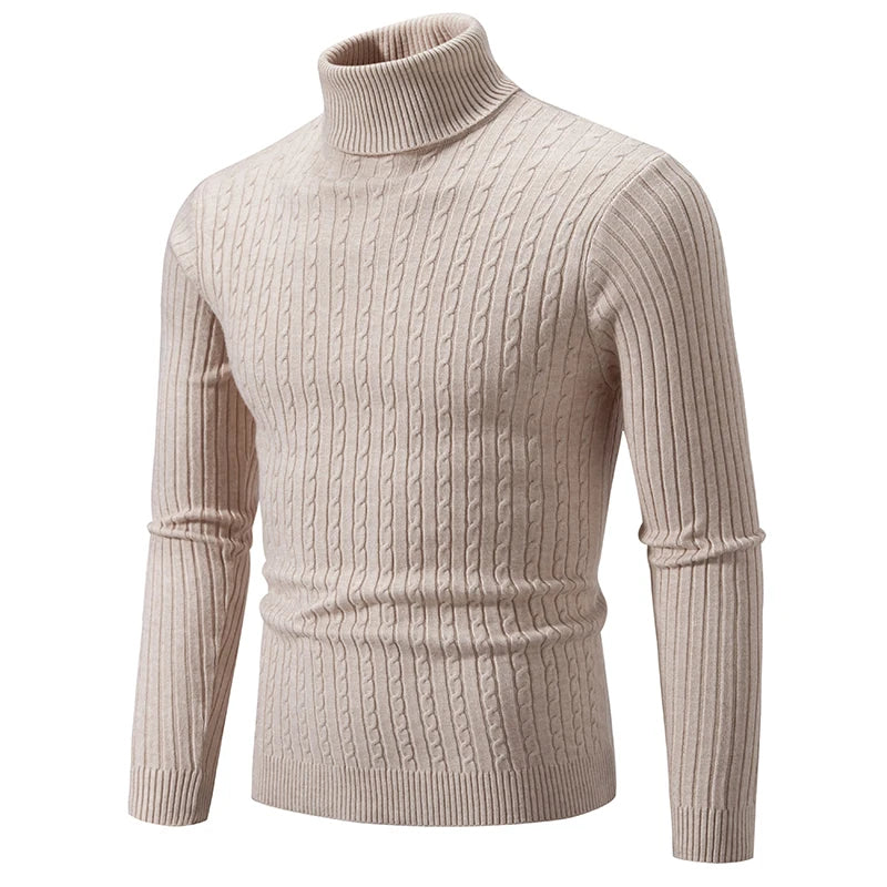 Pull col roulé homme