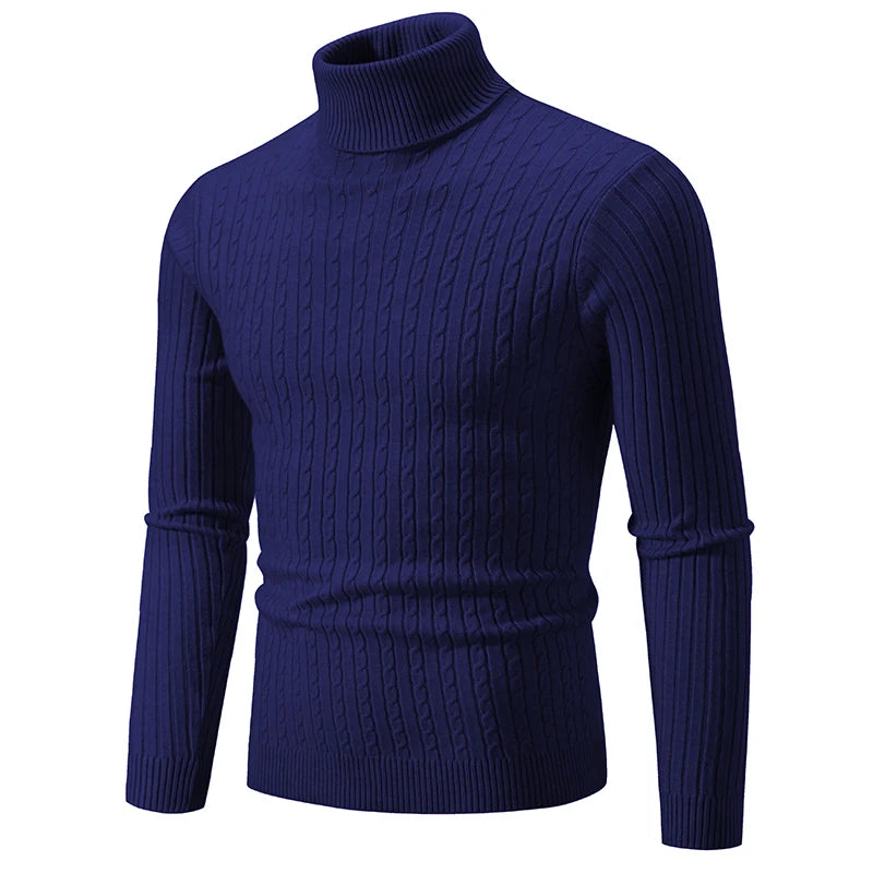 Pull col roulé homme