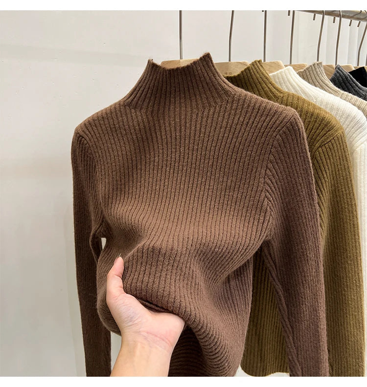 Pull col montant femme