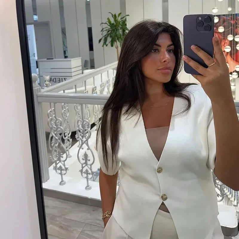 Cardigan à manche courte femme