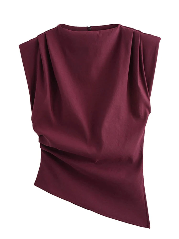 T-shirt asymétrique, élégant femme