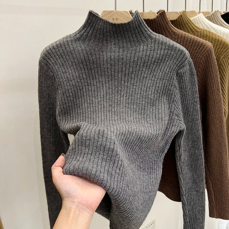 Pull col montant femme