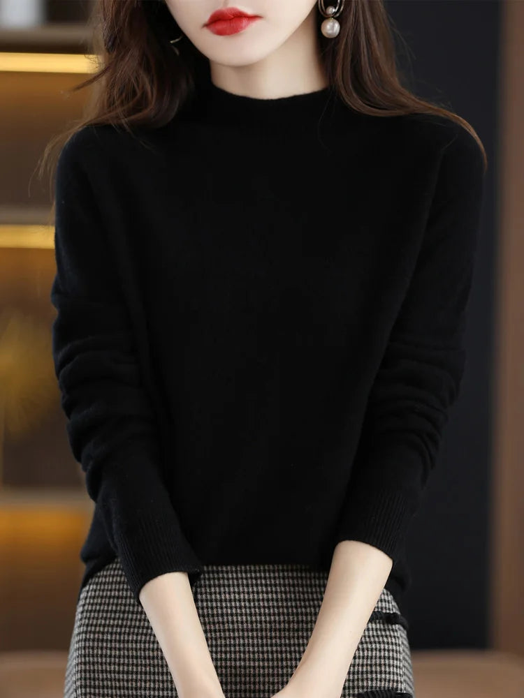 Pull femme col rond