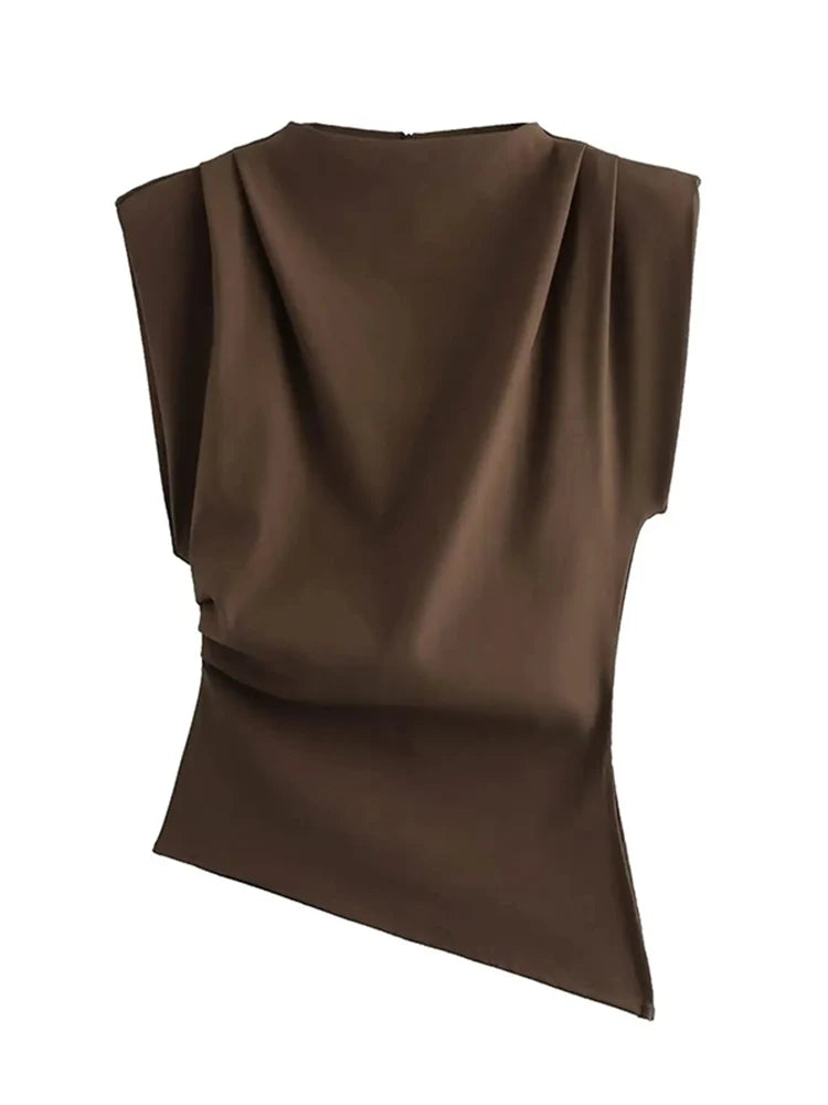 T-shirt asymétrique, élégant femme