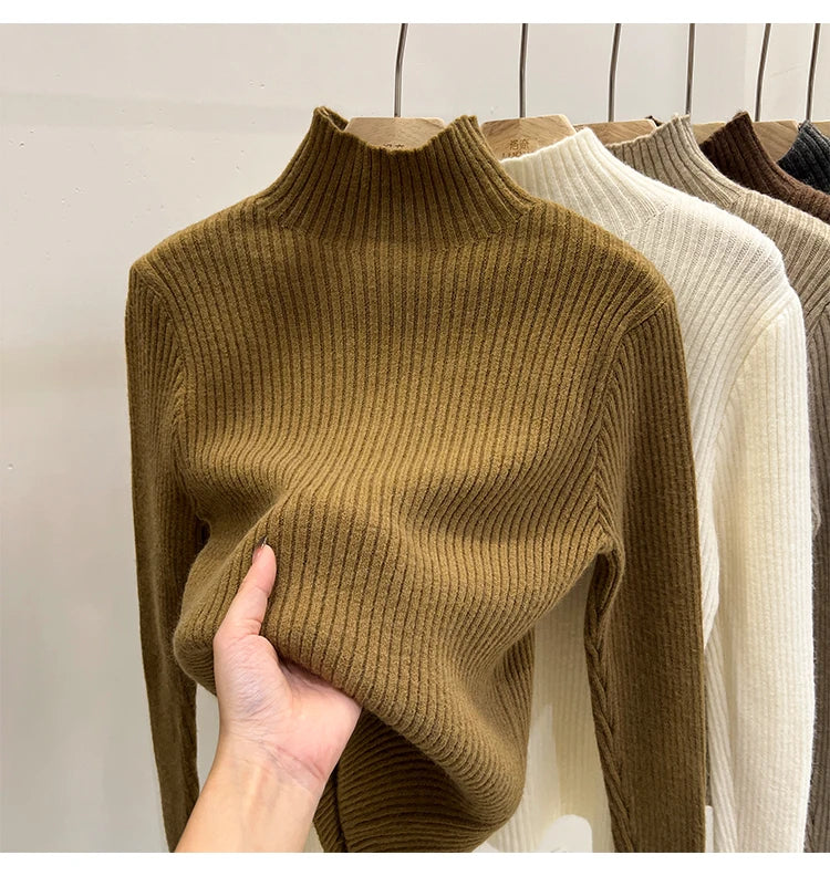 Pull col montant femme